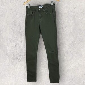 NEW Nordstrom Abound Green Denim‎ Jeans Distressed Size 29 From 2022 Mid Rise